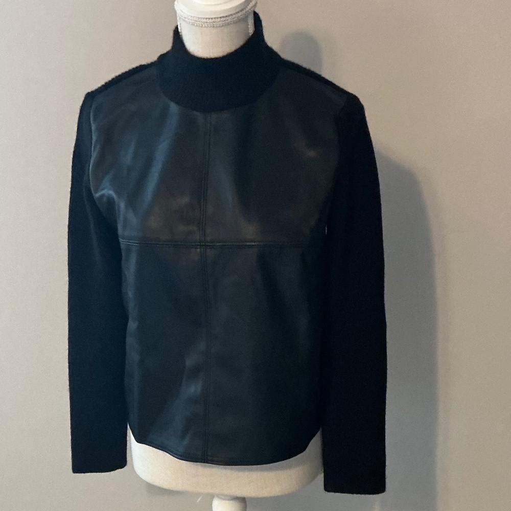 Ann Taylor Leather Front Sweater